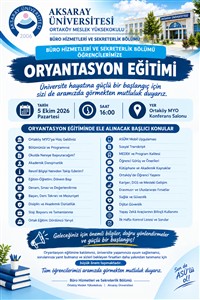 Büro Hizmetleri ve Sekreterlik Bölümü Öğrencilerimize Oryantasyon Eğitimi
