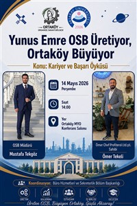 Bölümümüzün Kariyer ve Başarı Öyküsü Etkinliğine Davetlisiniz